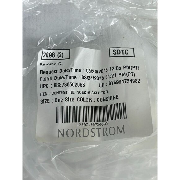 Tory Burch Saffiano Leather York Dual Buckle Dual Strap Tote in Sunshine - New - Picture 11 of 12